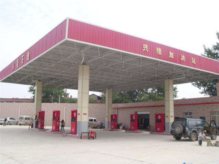 毕节加油站钢结构网架案例9
